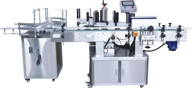 Automatic Bottle Unscrambler and Labeling Combo