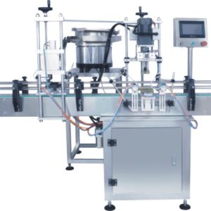 Vibration bowl feeder screw capping machine for plastic bottles